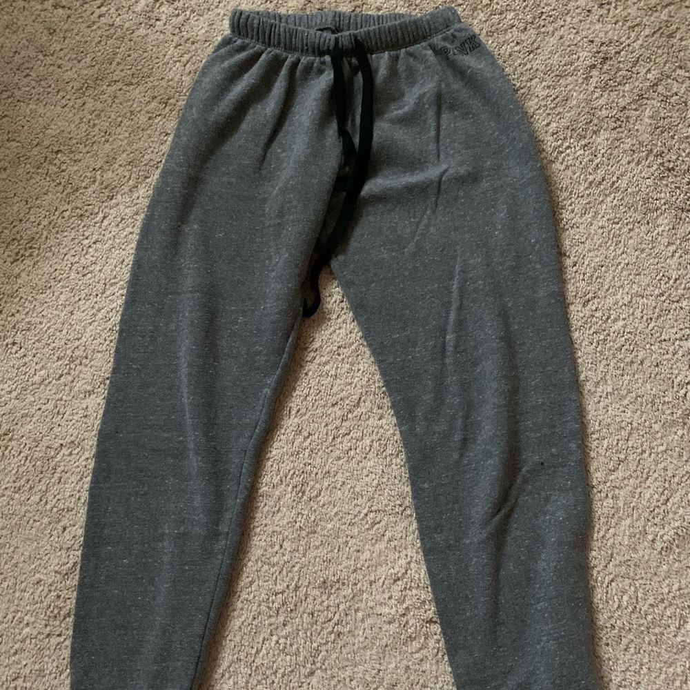 PINK grey sweatpants xsmall